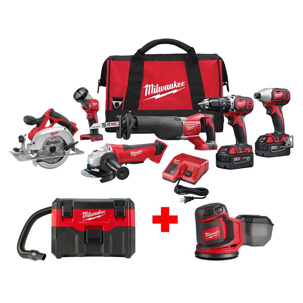 Milwaukee M18 18Volt LithiumIon Cordless Combo Tool Kit (6Tool) with