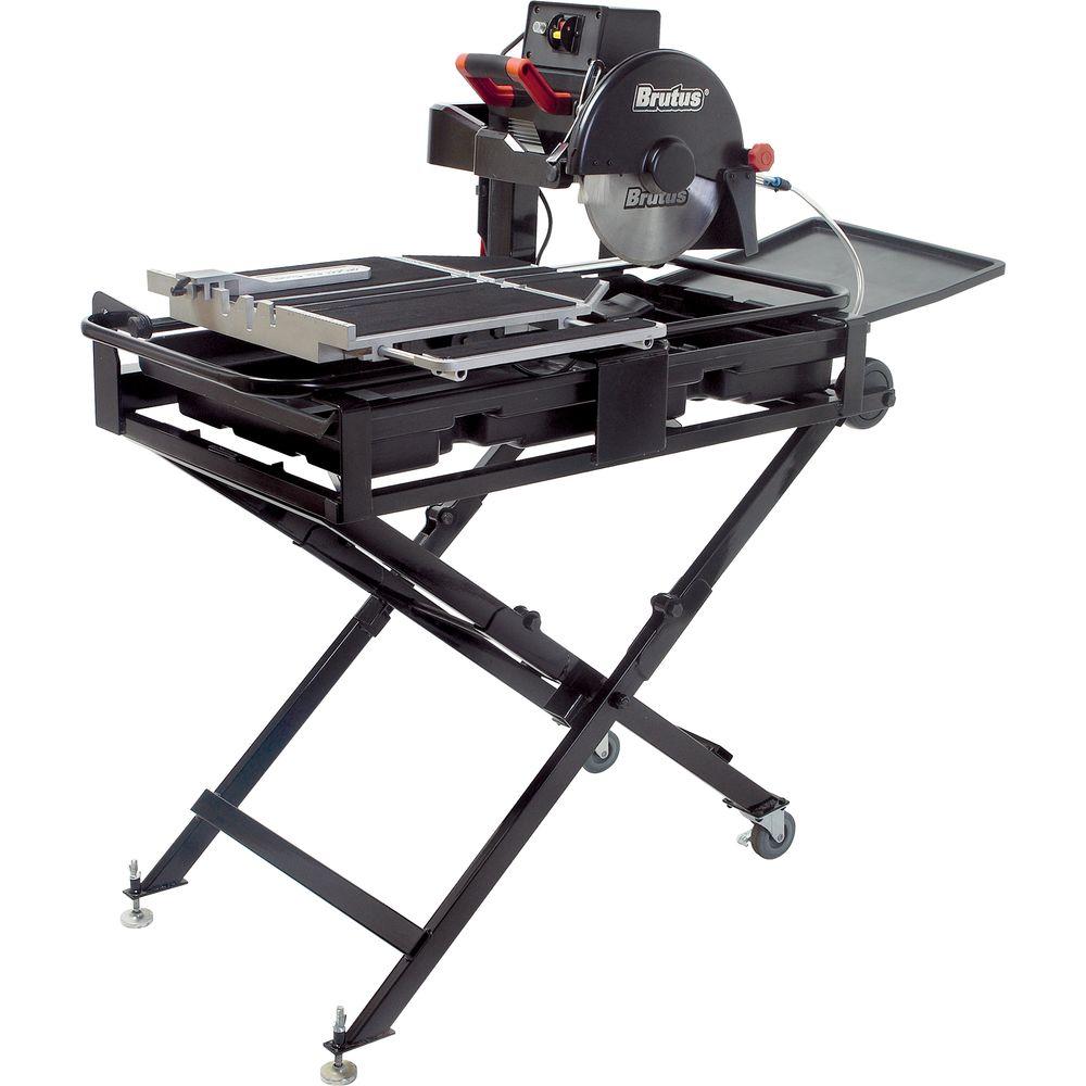 Brutus 24 In Professional Tile Saw With 10 Diamond Blade And Brutus 24 In Professional Tile Saw With 10 Diamond Blade And Stand