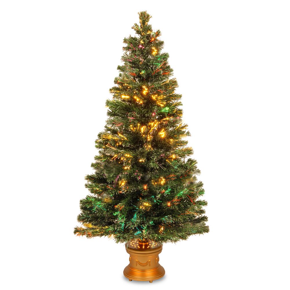 National Tree Company 5 Ft Fiber Optic Fireworks Evergreen Artificial Christmas Tree Szex7 100l 60 The Home Depot