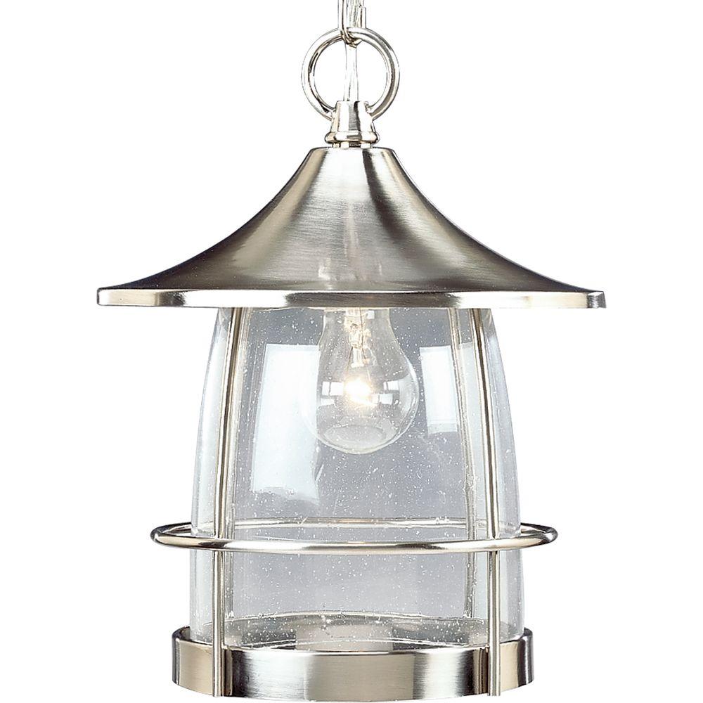 Outdoor Pendants Brushed Nickel Pendant Lights Prairie Collection Brushed Nickel Outdoor Hanging Lantern