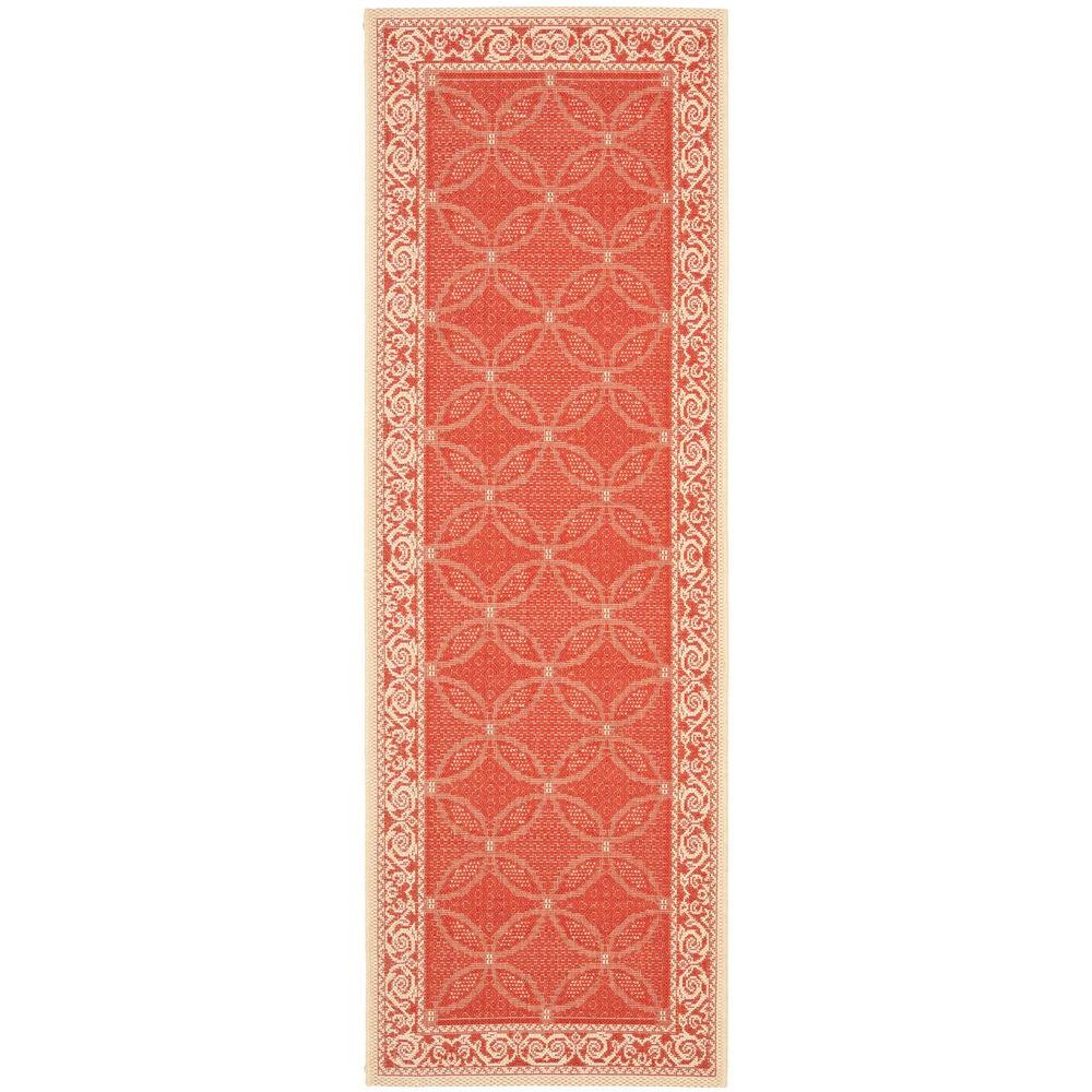red outdoor runner rug