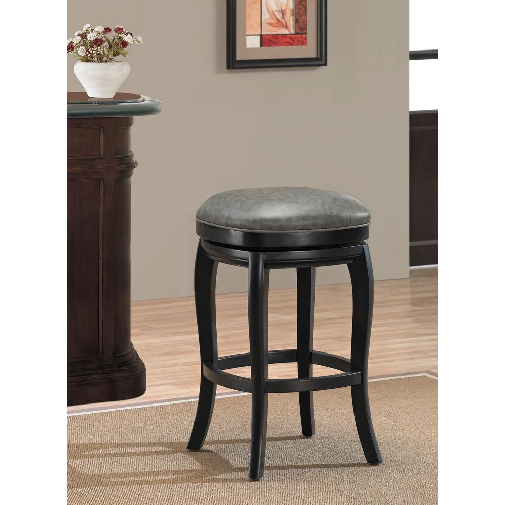 American Heritage Madrid 26 In Black Cushioned Bar Stool 111159 American Heritage Madrid 26 In Black Cushioned Bar Stool