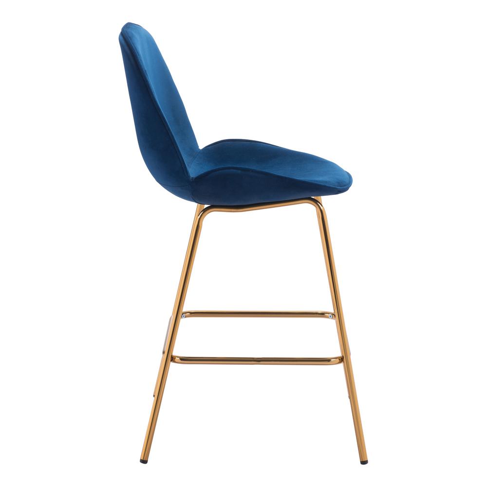 Siena 40.6 in. Dark Blue Counter Chair (Set of 2) 101224 The Home Depot