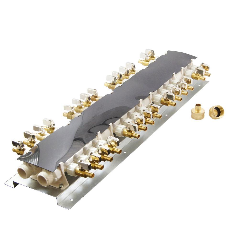 Apollo 28-Port PEX Manifold with 1/2 inch Brass Ball Valves by Apollo