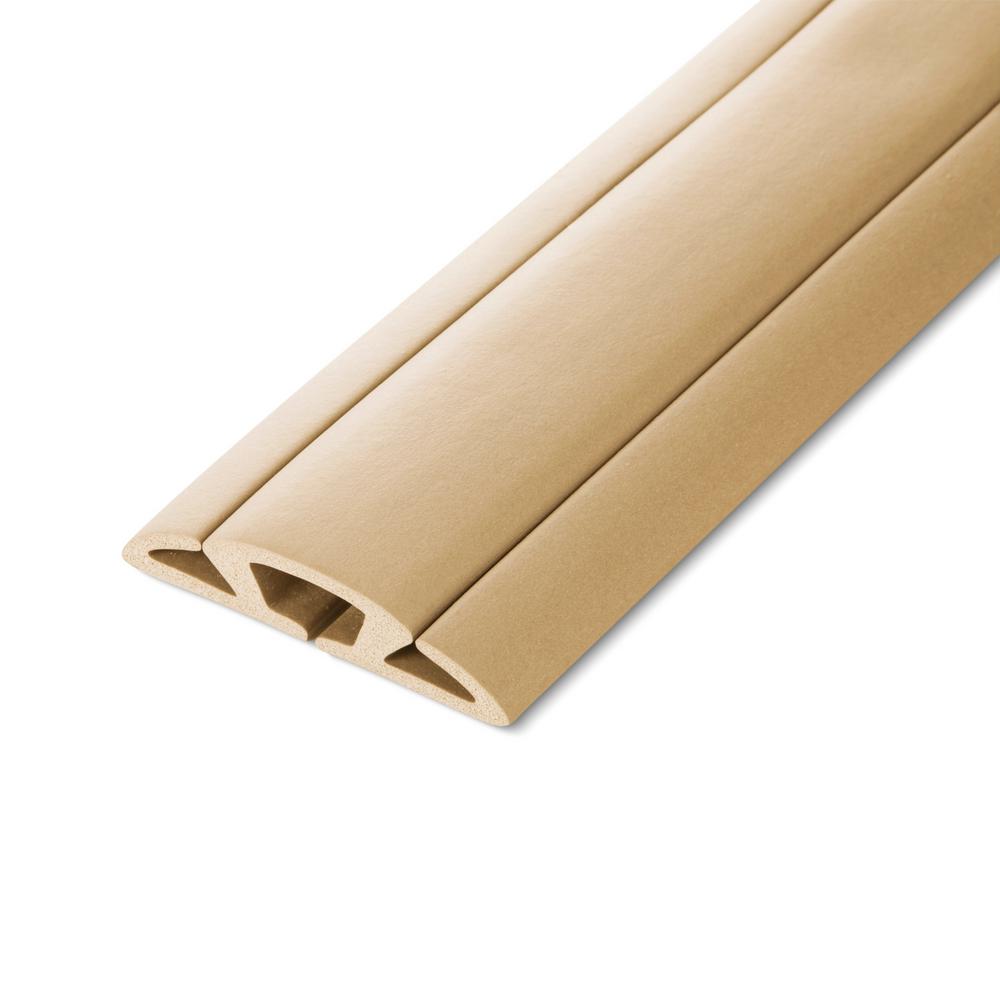 Ut Wire 15 Ft Cord Protector With 3 Channels Beige