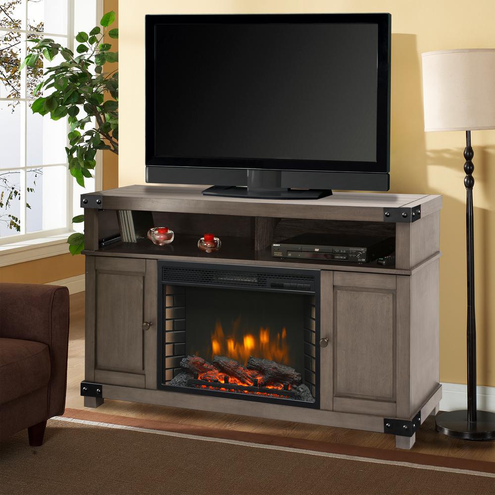 Muskoka Hudson 53 in. Freestanding Electric Fireplace TV Stand in Dark