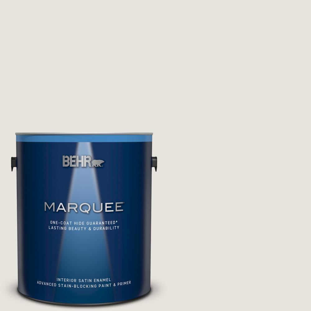 Behr Marquee 1 Gal Ppu24 13 White Pepper Satin Enamel Interior Ppu24 13 White Pepper Satin Enamel Interior Paint And Primer In One