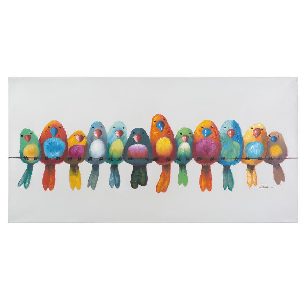 Canvas Art Wall The Home Depot 24 In X 48 Birds On A Wire I