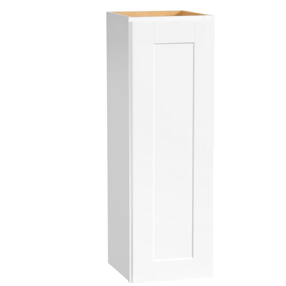 Hampton Bay Shaker Assembled 12x36x12 in. Wall Kitchen Cabinet in Satin White