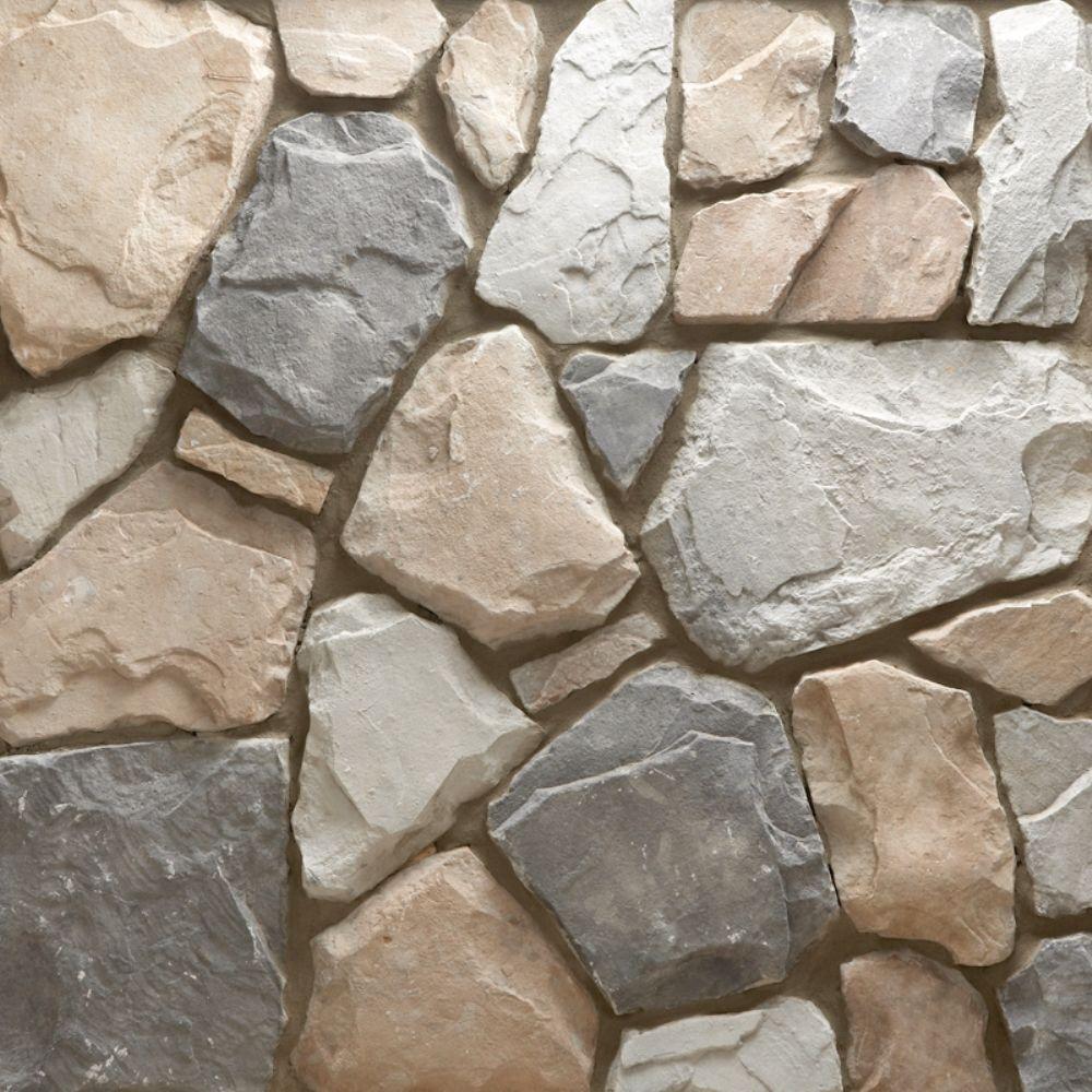 Veneerstone River Rock Mendocino Flats 10 Sq Ft Handy Pack