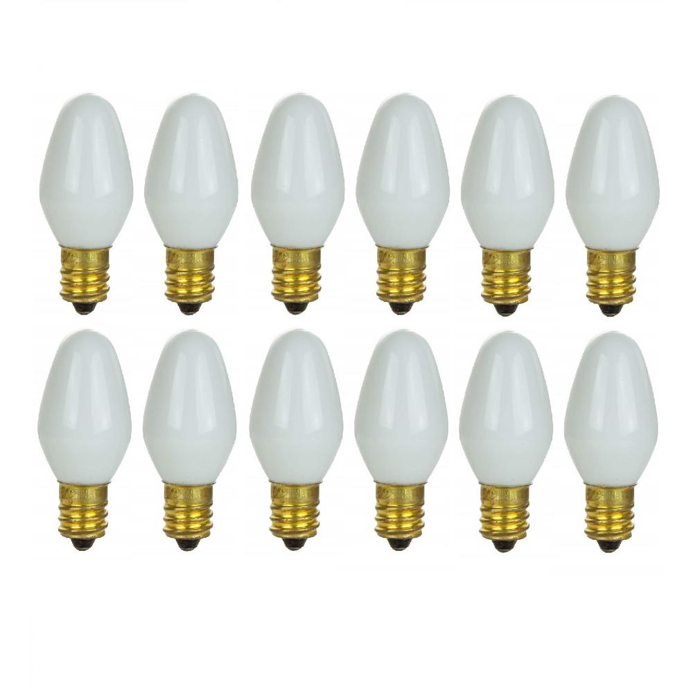 Sunlite 7-Watt C7 Candelabra Base White Incandescent Night Light Bulb ...