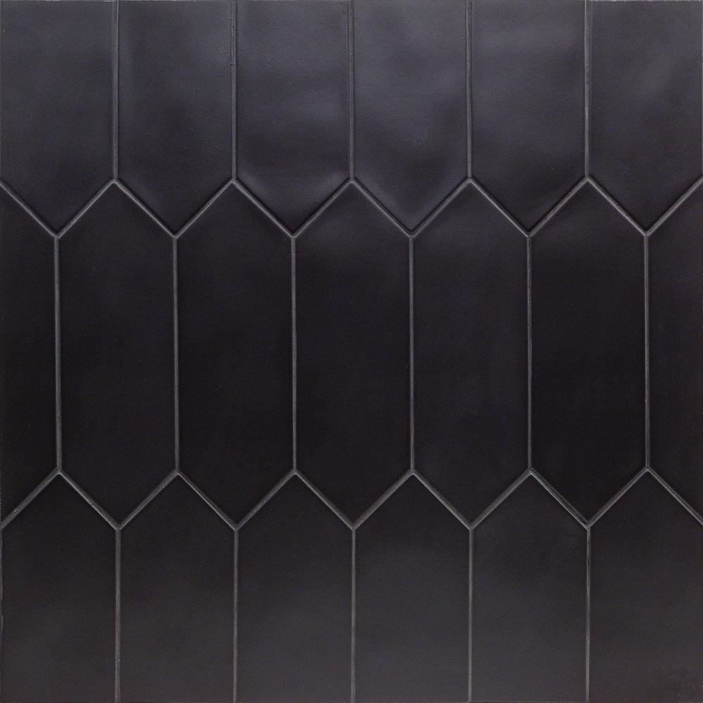 black wall tiles