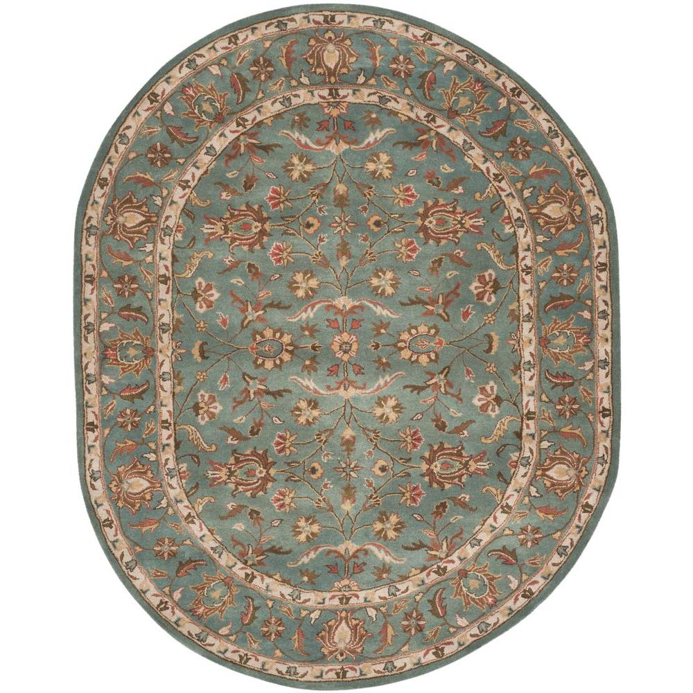 Heritage Blue 8 Ft X 10 Oval Area Rug