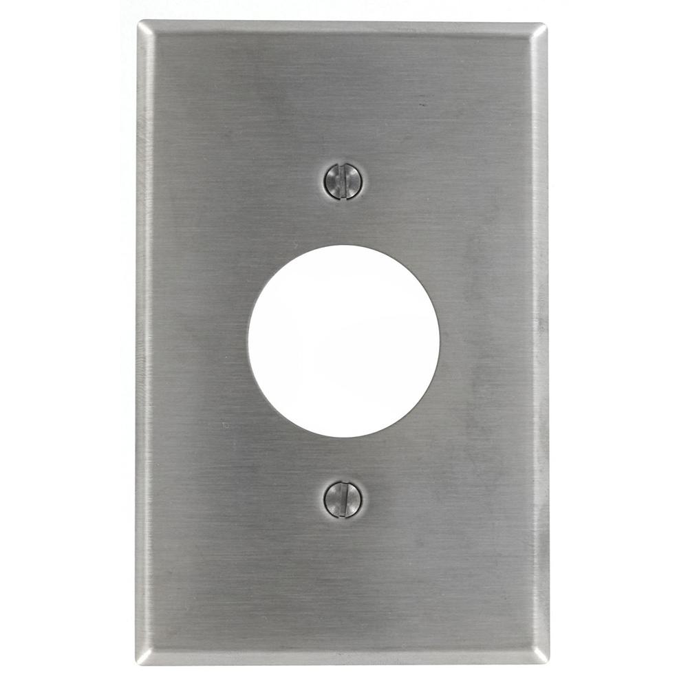 Leviton 1 Gang Midway Size Single Receptacle Wall Plate In Stainless Steel Ssj7 40 The Home Depot - Stainless Steel Wall Plates Home Depot Leviton 1 Gang Midway Size Single Receptacle Wall Plate In Stainless Steel Ssj7 40 The Home Depot - Stainless Steel Wall Plates Home Depot