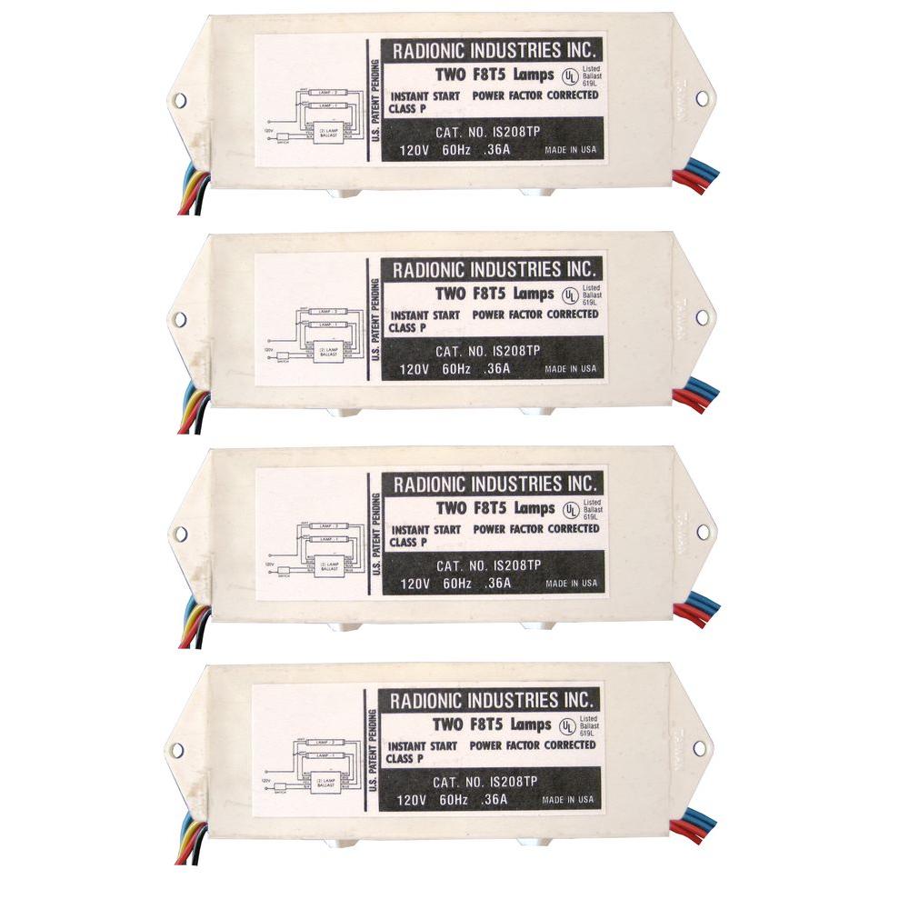 radionic hi tech 8 watt t5 2 lamp normal power factor magnetic8 watt t5 2 lamp normal power factor magnetic ballast (4 pack)