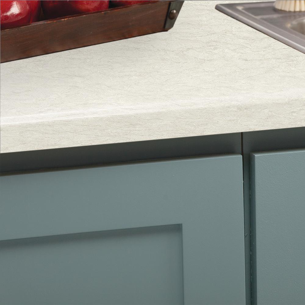 Hampton Bay 4 Ft Laminate Countertop In White Cascade With Tempo Edge And Integrated Backsplash 011312010495003 The Home Depot