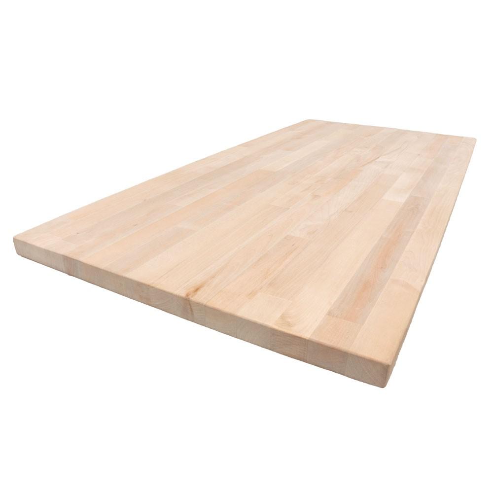 HARDWOOD REFLECTIONS Unfinished Birch 4 ft. L x 30 in. D x 1.5 in. T Butcher Block Countertop in Solid Wood