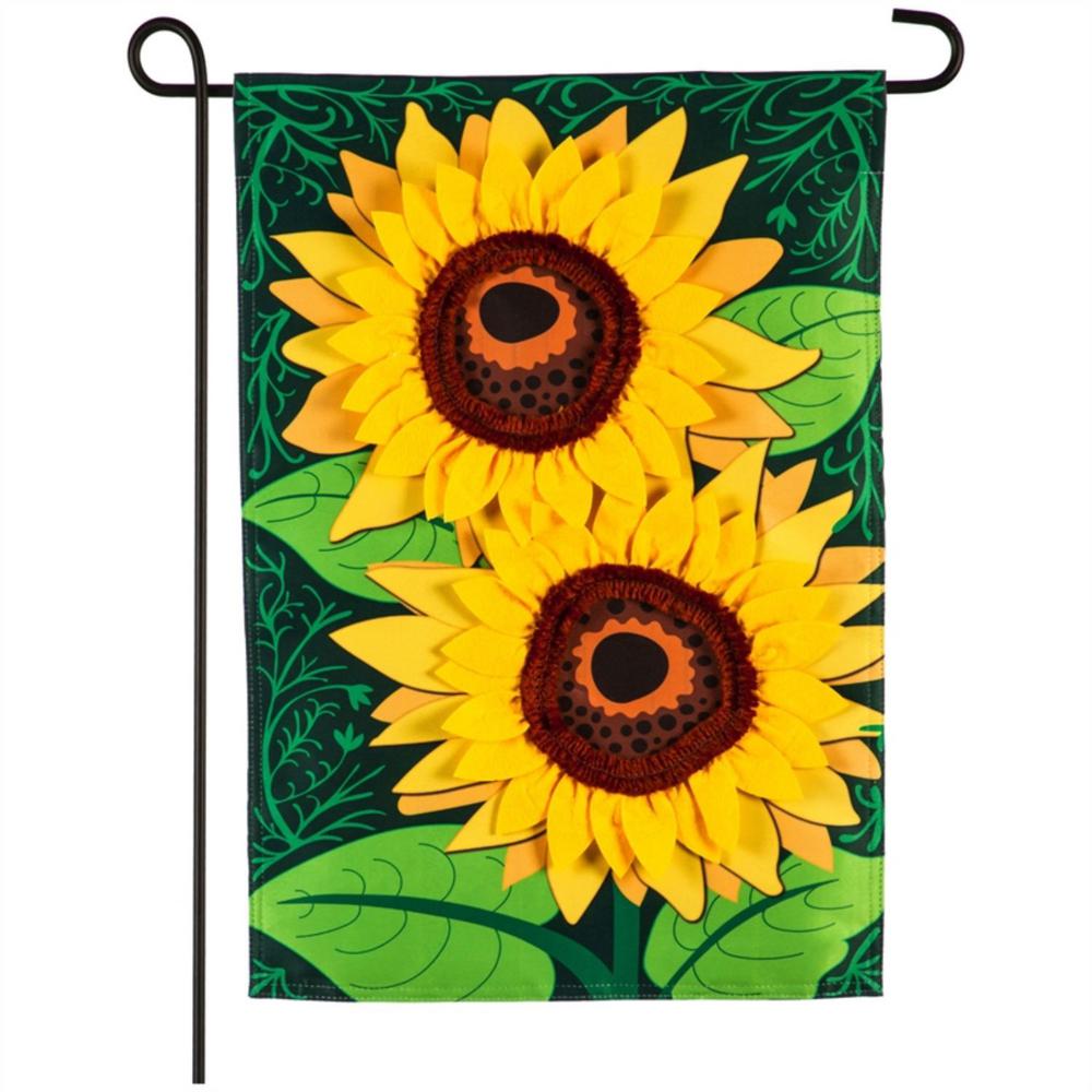 Fall Garden Flags Home Depot - Breeze Decor Welcome Sunflowers Bouquet