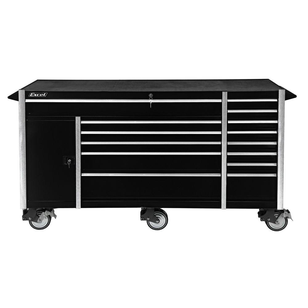 Excel 72 in. Roller Cabinet in Black-TB7207-X - The Home Depot