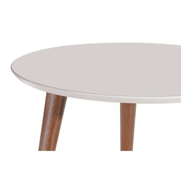Manhattan Comfort Moore 23 62 In Off White Round Mid High Coffee Table 252252 The Home Depot