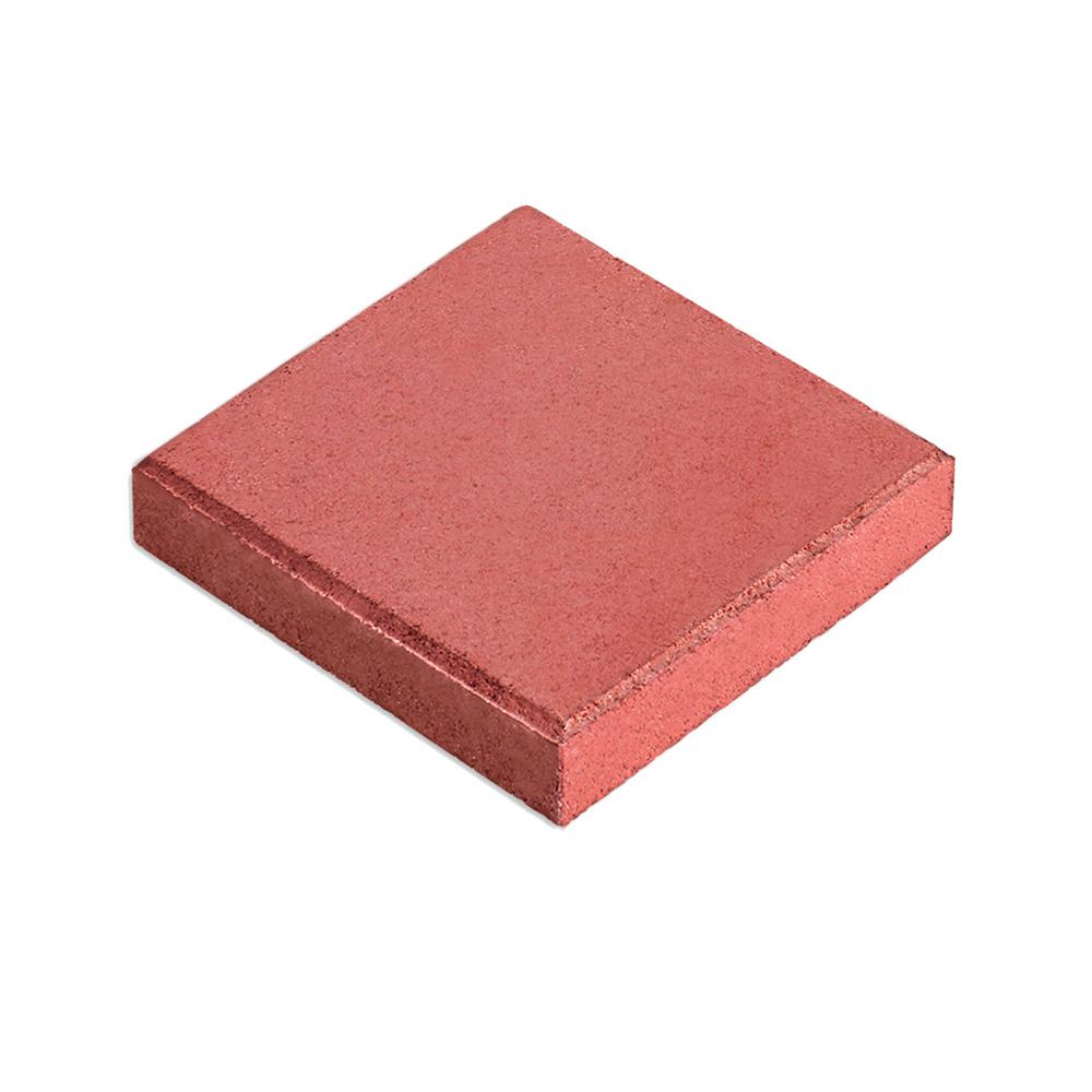 Tileco 12 In X 12 In Square Red Concrete Patio Block Pbsr The