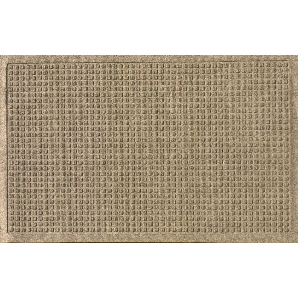 Aqua Shield Khaki 24 in. x 36 in. Squares Polypropylene Door Mat