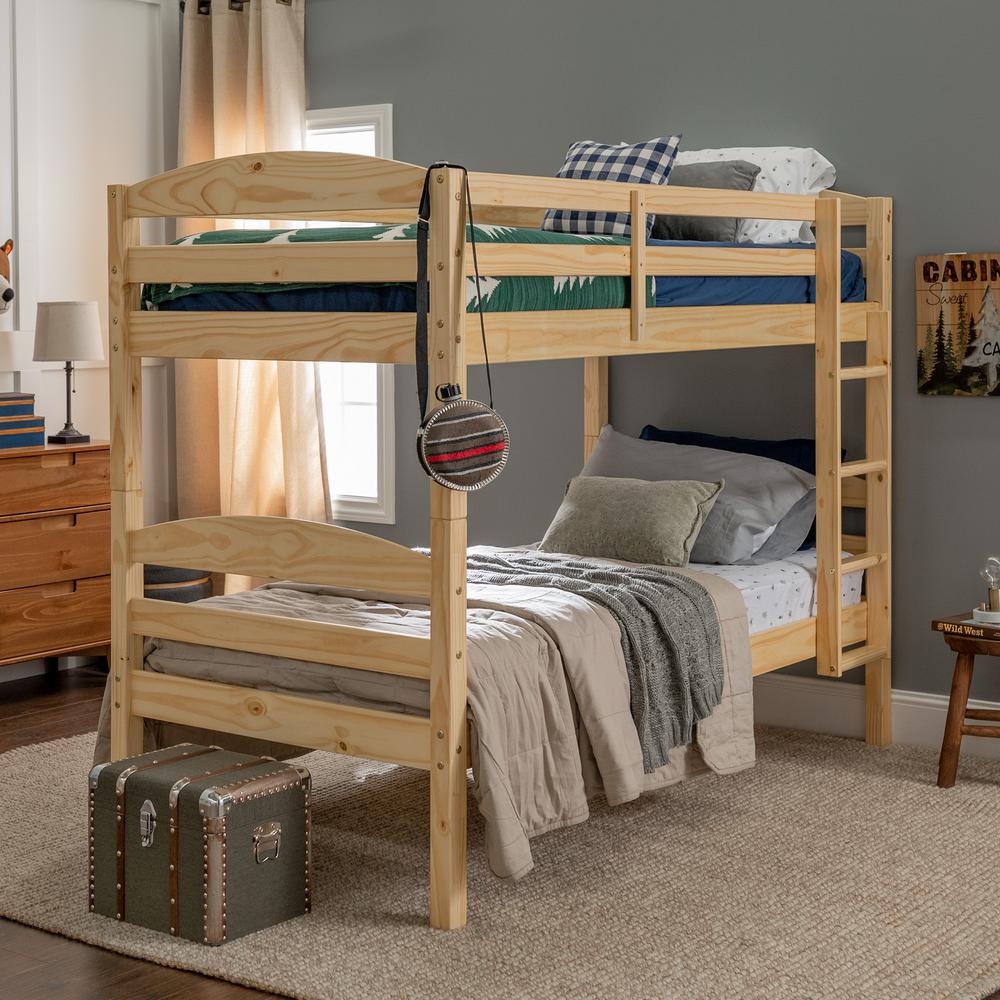 twin over twin wood bunk beds