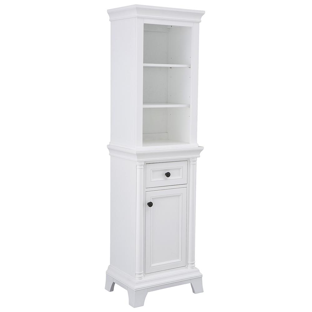 Home Decorators Collection Strousse 21 in. W x 72 in. D Linen Cabinet ...