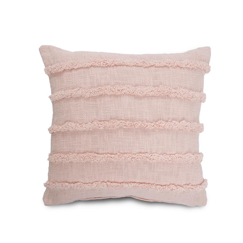 Striped Blush Pink Over Tufted Solid 20 