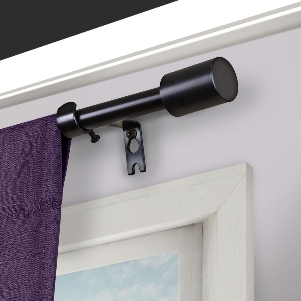 Rod Desyne Nora 5 8 In Single Curtain Rod 84 120 In Black 5715