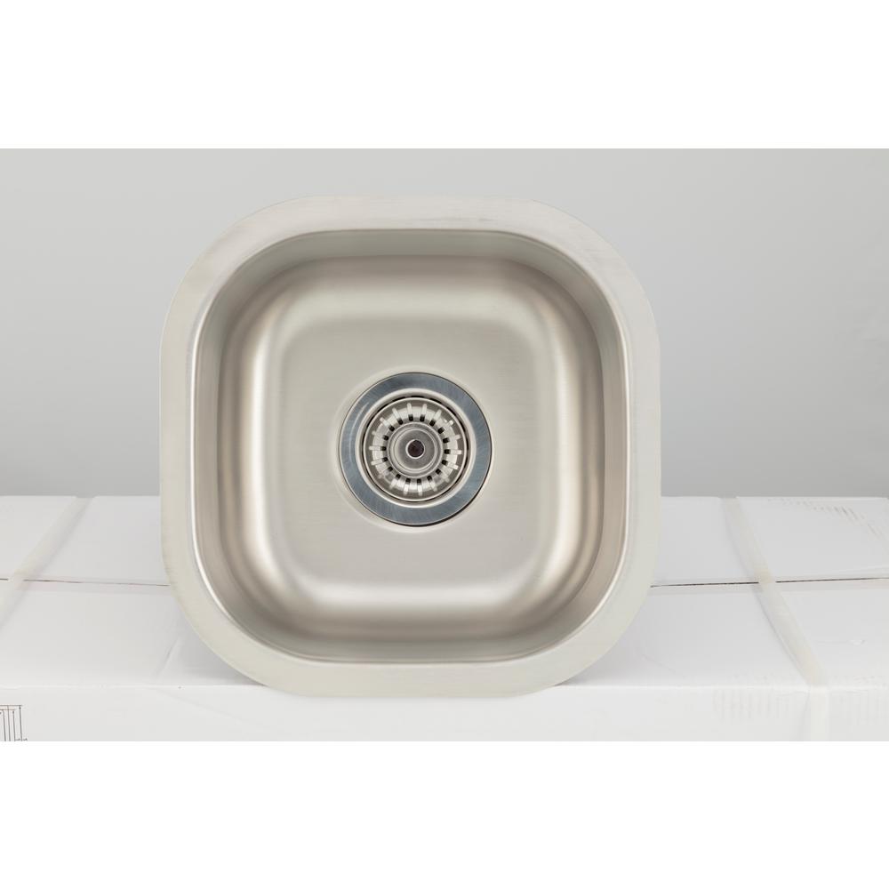 16 Gauge Sinks Undermount Stainless Steel 13 In Single Bowl Kitchen Sink In Chrome