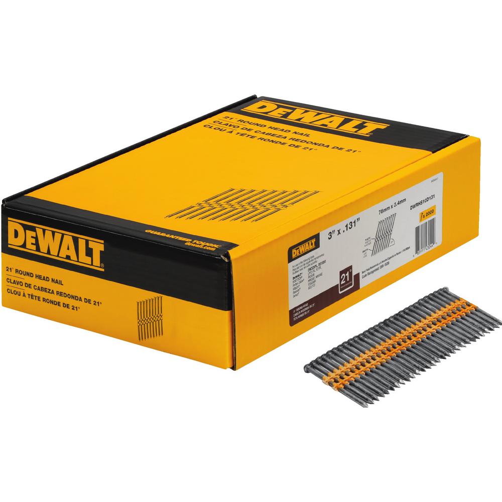 DEWALT 3 in. x 0.131 in. Metal Framing Nails (2000Pack)DWRHS10D131 The Home Depot