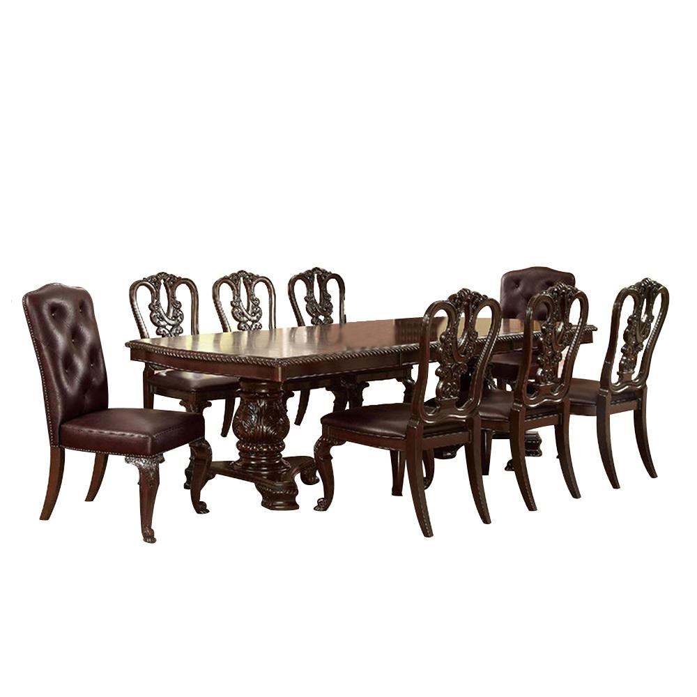 William S Home Furnishing Bellagio 7 Piece Brown Cherry Dining Bellagio 7 Piece Brown Cherry Dining