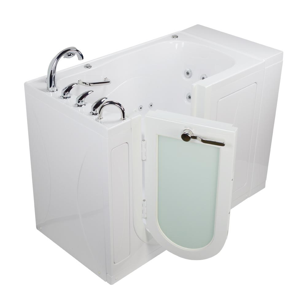 Ella Monaco Acrylic 52 In Walk In Whirlpool Bath In White With 5
