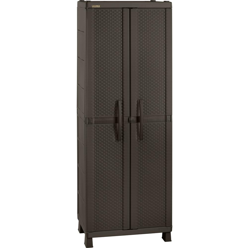 Rimax 71 7 In H X 25 6 In W Resin Rattan Utility Cabinet 11592 The Home Depot