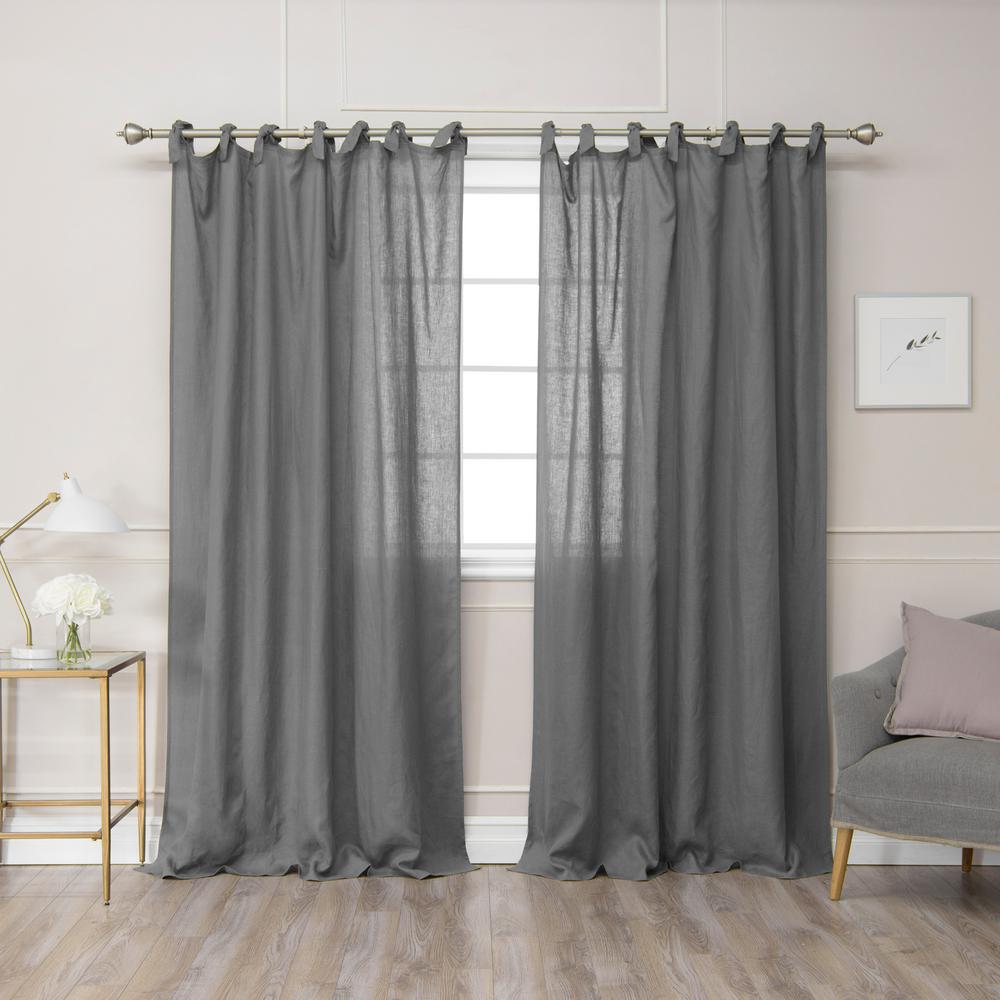96 In Tie Top Curtains Drapes Window Treatments The