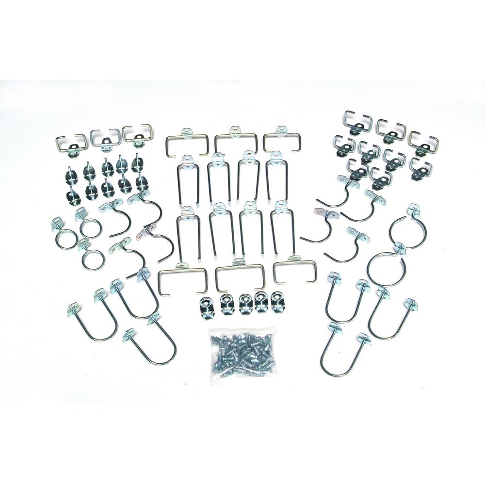 60 Pc Locking Pegboard Hook Assortment 5060 The Home Depot