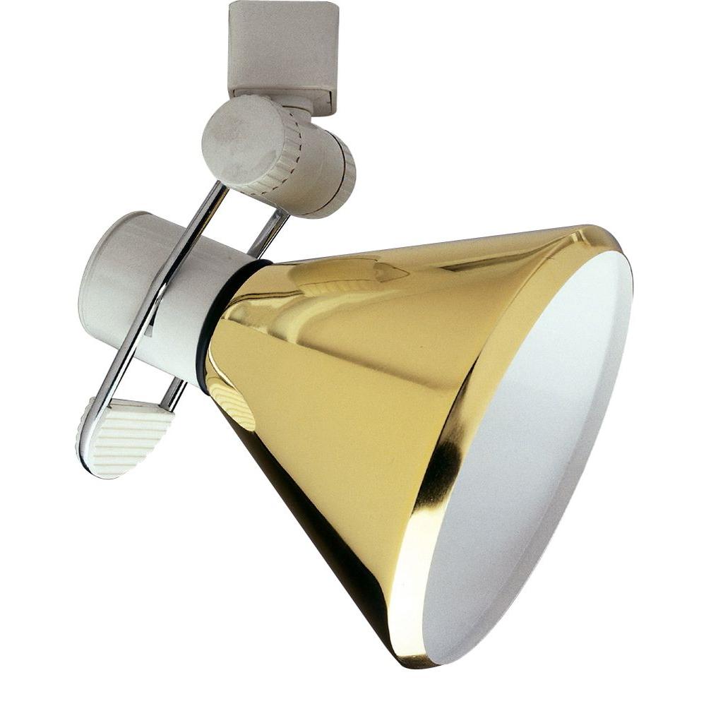 PLC Lighting Polished Brass Track Light ShadeCLIHDTR203PB The Home