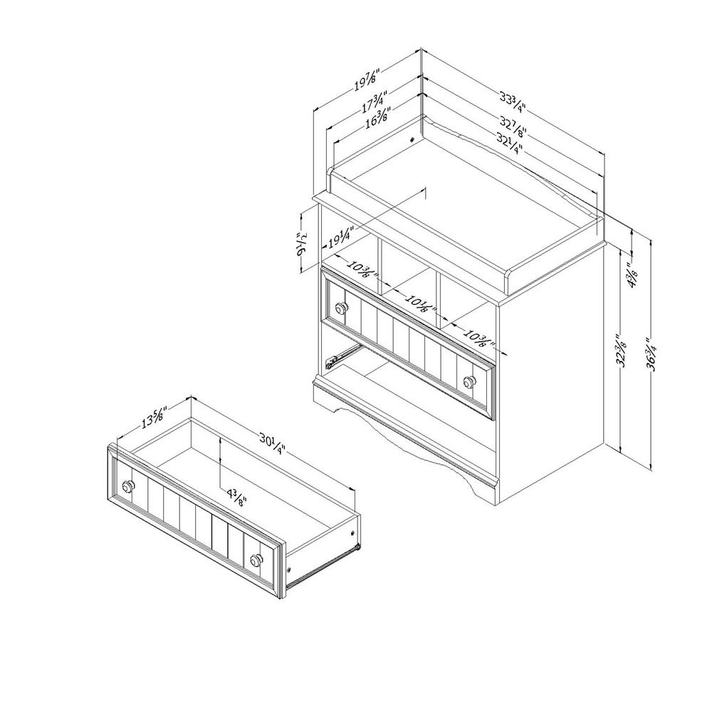 maple changing table