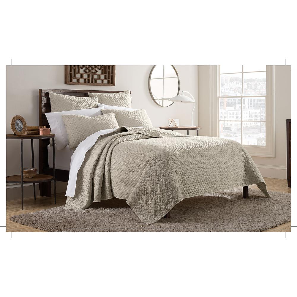 Royal Heritage Home Kennedy 2 Piece Taupe Twin Mini Quilt Set Royal Heritage Home Kennedy 2 Piece Taupe Twin Mini Quilt Set
