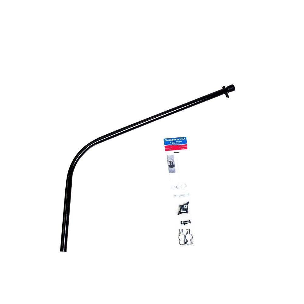 Mini Standard Mount Single Hook Black Swinging Bird Feeder and Plant Hanger