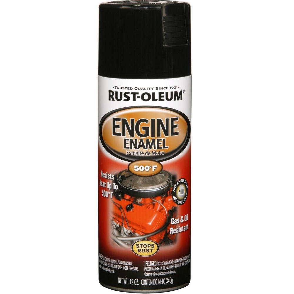 Rust-Oleum Automotive 12 oz. Engine Enamel Gloss Black Spray Paint ...