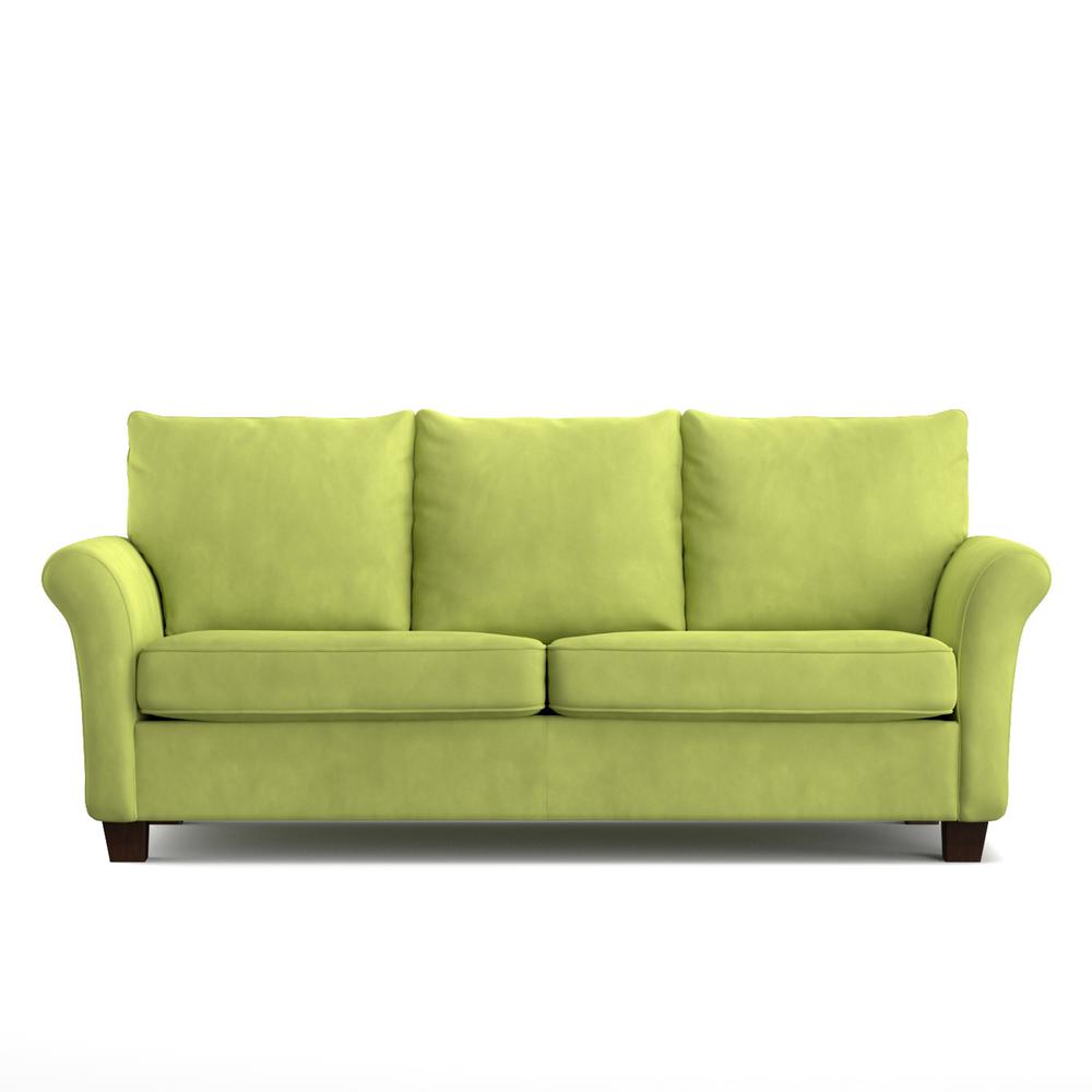 Modern 4 Up Wood Flared Sofas Loveseats Living Room Rockford Sofast Sofa In Spring Green Velvet
