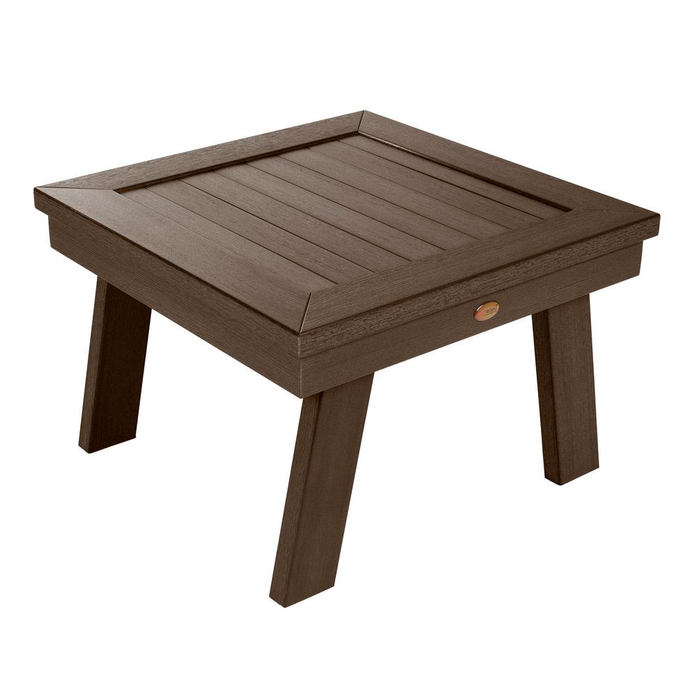 Highwood Adirondack Weathered Acorn Square Recycled Plastic Outdoor   Highwood Outdoor Side Tables Ad Dsst1 Ace 64 1000 