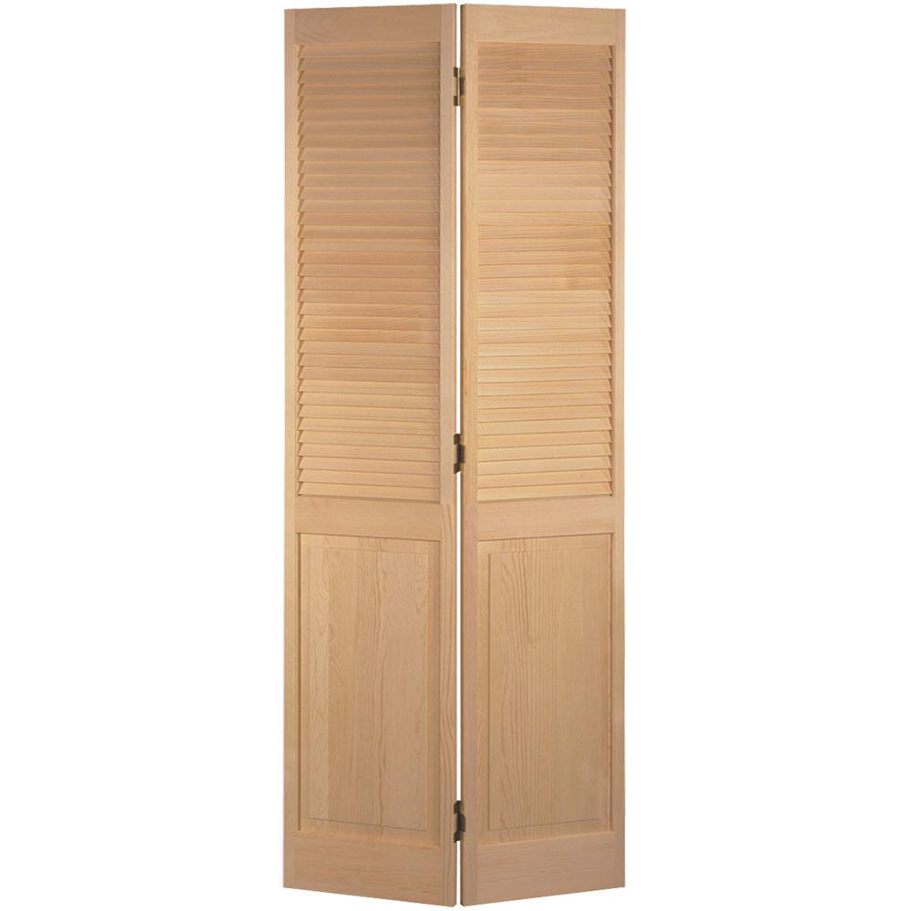 Masonite 30 In X 78 In Half Louvered Unfinished Hollow Core Pine