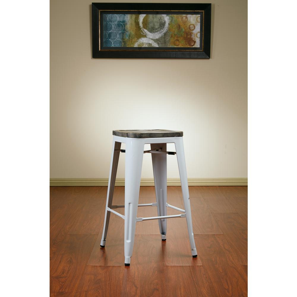 Osp Home Furnishings Bristow 26 In Antique Metal Barstool Osp Home Furnishings Bristow 26 In Antique Metal Barstool Withvintage Wood Seat White Frame