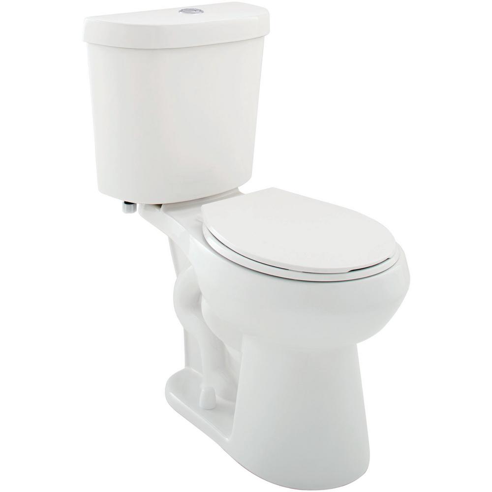 Glacier Bay 2 Piece 1 1 Gpf 1 6 Gpf Dual Flush Round Toilet In