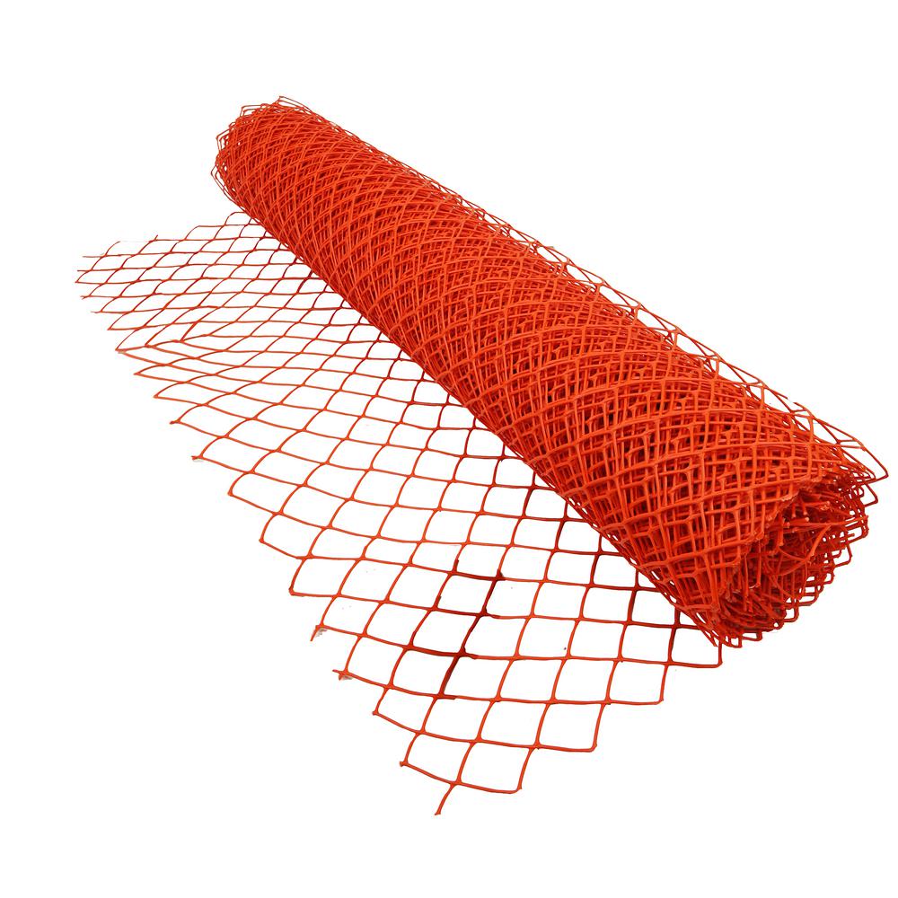 4 X 100 Ft Heavy Duty Orange Vinyl Diamond Grid Construction Snow