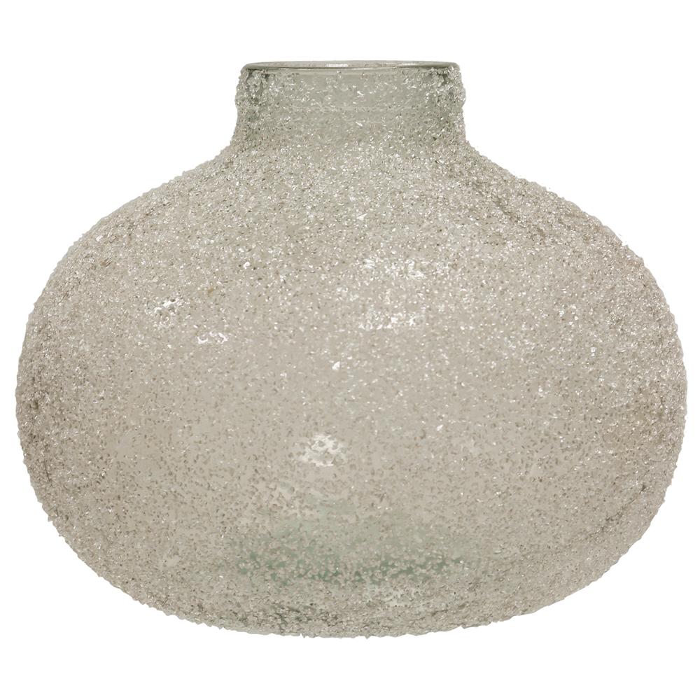 StyleCraft Translucent Clear Crackle Glass Round Wide Vase was $98.99 now $33.52 (66.0% off)