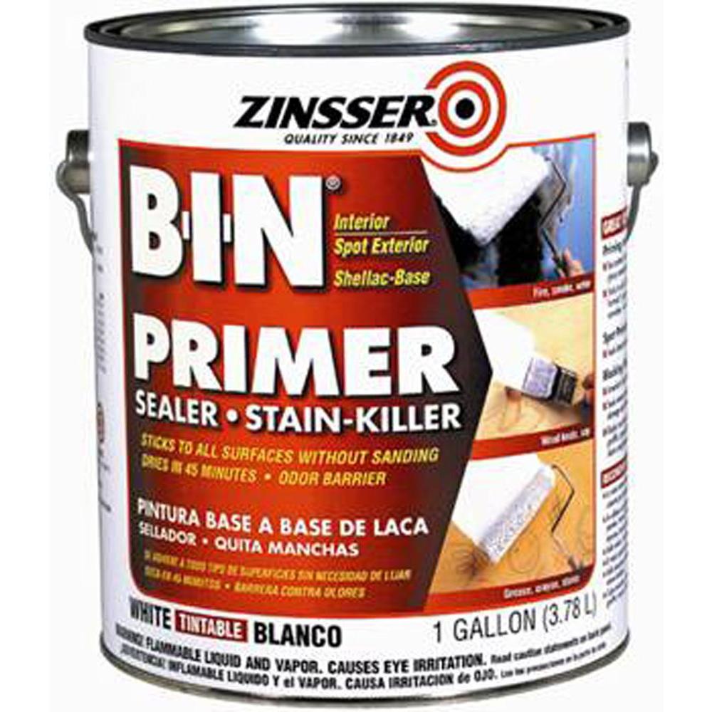 Zinsser 1 Gal B I N Shellac Based White Interior Primer And